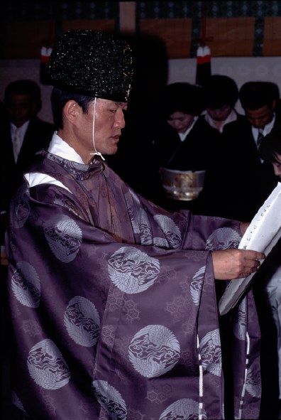 Priest chanting